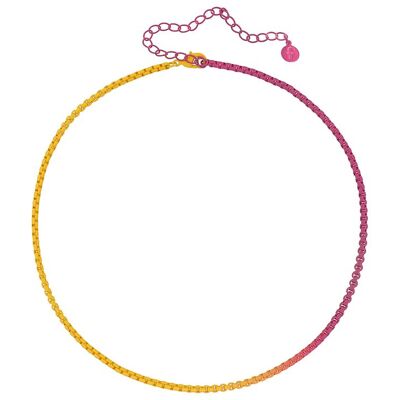 Fashionbox Kette Messing pink/orange lackiert Roségold Einheitsgröße Fashionbox Kette Messing pink/orange lackiert Roségold Einheitsgröße