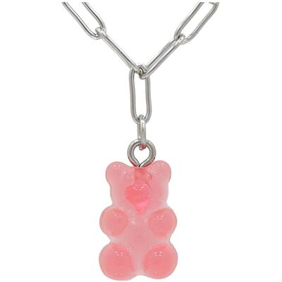 Fashionbox Kette Messing rhodiniert mit Anhänger Teddy pink/rot Roségold Einheitsgröße Fashionbox Kette Messing rhodiniert mit Anhänger Teddy pink/rot Roségold Einheitsgröße