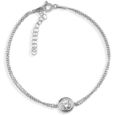 Dkeniz Armband 925/- Sterling Silber Solitär Silber Einheitsgröße Dkeniz Armband 925/- Sterling Silber Solitär Silber Einheitsgröße