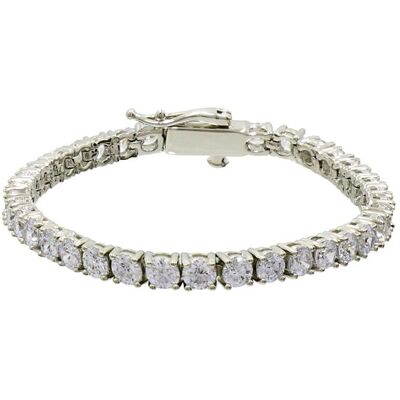 Fashionbox Armband Messing rhodiniert mit Zirkonia weiss 16 cm Silber Einheitsgröße Fashionbox Armband Messing rhodiniert mit Zirkonia weiss 16 cm Silber Einheitsgröße