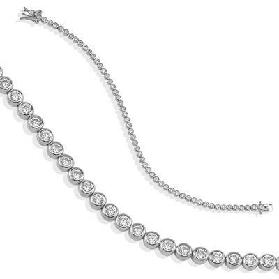 Dkeniz Armband 925/- Sterling Silber Tennisarmband Silber Einheitsgröße Dkeniz Armband 925/- Sterling Silber Tennisarmband Silber Einheitsgröße