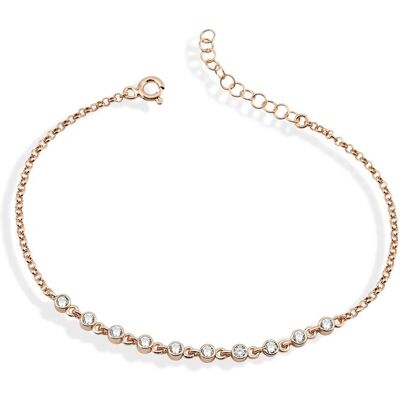 Dkeniz Armband 925/- Sterling Silber rosévergoldet Tennisarmband Rot Einheitsgröße Dkeniz Armband 925/- Sterling Silber rosévergoldet Tennisarmband Rot Einheitsgröße