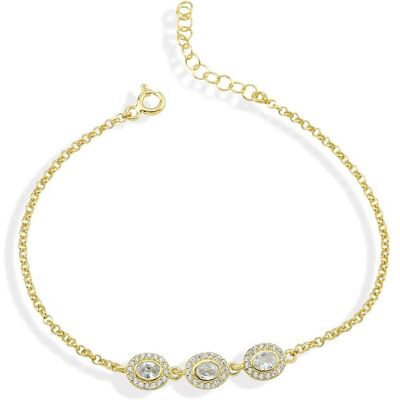 Dkeniz Armband 925/- Sterling Silber vergoldet Pure Elegance Gold Einheitsgröße Dkeniz Armband 925/- Sterling Silber vergoldet Pure Elegance Gold Einheitsgröße