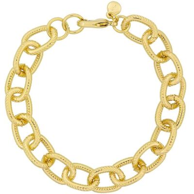 Fashionbox Armband Messing strukturiert vergoldet Gold Einheitsgröße Fashionbox Armband Messing strukturiert vergoldet Gold Einheitsgröße