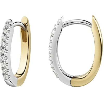 Zeeme Basic Klappcreolen 925/- Sterling Silber rhodiniert und vergoldet Zirkonia Mehrfarben Einheitsgröße Zeeme Basic Klappcreolen 925/- Sterling Silber rhodiniert und vergoldet Zirkonia Mehrfarben Einheitsgröße