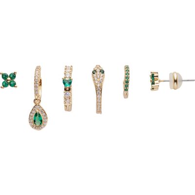 U.S. Polo Assn US Polo Assn Jewellery Naomi Gelbgold-Ohrringe Grün Einheitsgröße U.S. Polo Assn US Polo Assn Jewellery Naomi Gelbgold-Ohrringe Grün Einheitsgröße
