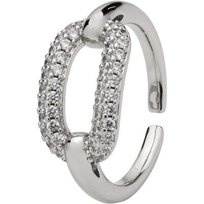 U.S. Polo Assn US Polo Assn Jewellery – Rhodium-Ring „Lily“ Weiß Einheitsgröße U.S. Polo Assn US Polo Assn Jewellery – Rhodium-Ring „Lily“ Weiß Einheitsgröße