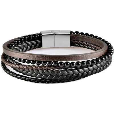 U.S. Polo Assn US Polo Assn Jewellery Brandon Schwarzes Armband Schwarz Braun Einheitsgröße U.S. Polo Assn US Polo Assn Jewellery Brandon Schwarzes Armband Schwarz Braun Einheitsgröße