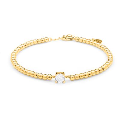 Luxenter 925 Sterling Silber Armband mit glänzenden Zirkonia in 18K Gelbgold - Ruza Gold Einheitsgröße Luxenter 925 Sterling Silber Armband mit glänzenden Zirkonia in 18K Gelbgold - Ruza Gold Einheitsgröße