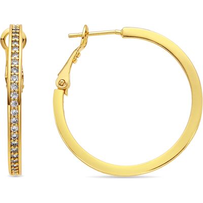 Luxenter-Ohrringe mit 18k Gold-Finish Brillant Zirkonia - Budix Gold Einheitsgröße Luxenter-Ohrringe mit 18k Gold-Finish Brillant Zirkonia - Budix Gold Einheitsgröße