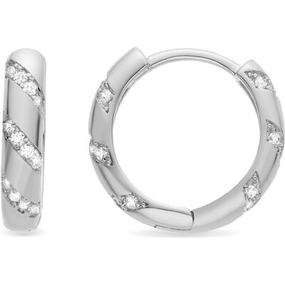 Luxenter Ohrringe mit glänzenden Zirkonia in silberner Ausführung - Lionvi Silber Einheitsgröße Luxenter Ohrringe mit glänzenden Zirkonia in silberner Ausführung - Lionvi Silber Einheitsgröße