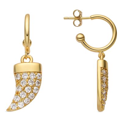 Luxenter Ohrringe aus 925er Sterlingsilber und 18k Gold mit Brillant Zirkonia - Dek Gold Einheitsgröße Luxenter Ohrringe aus 925er Sterlingsilber und 18k Gold mit Brillant Zirkonia - Dek Gold Einheitsgröße