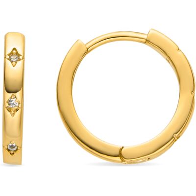 Luxenter Ohrringe mit glänzendem Zirkonia in 18K Gold - Unya Gold Einheitsgröße Luxenter Ohrringe mit glänzendem Zirkonia in 18K Gold - Unya Gold Einheitsgröße