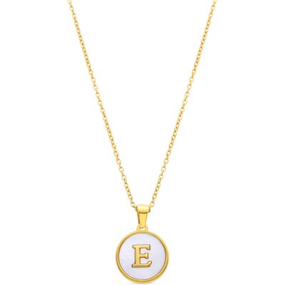 Luxenter-Halskette aus weißem Perlmutt in 18 Karat Gelbgold - Alphabet Gold Einheitsgröße Luxenter-Halskette aus weißem Perlmutt in 18 Karat Gelbgold - Alphabet Gold Einheitsgröße
