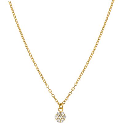 Luxenter-Halskette aus 925er Sterlingsilber und Brillant-Zirkonia in 18k Gelbgold - Oris Gold Einheitsgröße Luxenter-Halskette aus 925er Sterlingsilber und Brillant-Zirkonia in 18k Gelbgold - Oris Gold Einheitsgröße