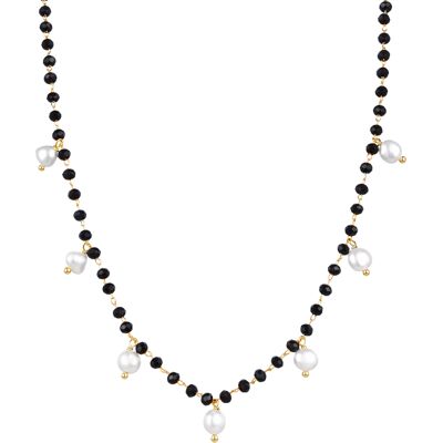 Luxenter Halskette aus 925er Sterlingsilber mit weißer Perle in 18K Gelbgold - Seika Mehrfarben Einheitsgröße Luxenter Halskette aus 925er Sterlingsilber mit weißer Perle in 18K Gelbgold - Seika Mehrfarben Einheitsgröße