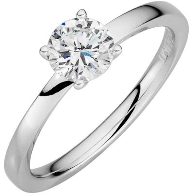 Lyomi Ring 585/- Weißgold 1 synth. Diam. 0,75 ct. Silber L 1/2 Lyomi Ring 585/- Weißgold 1 synth. Diam. 0,75 ct. Silber L 1/2