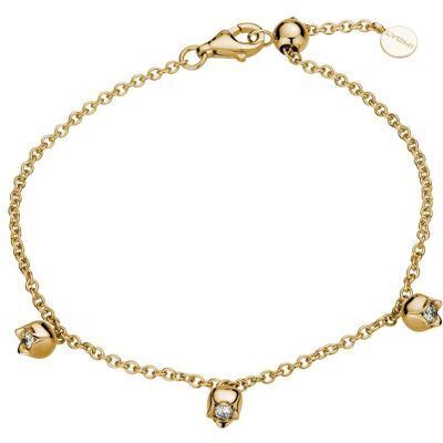 Lyomi Armband 585/- Gelbgold 3 synth. Diam. 0,15 ct. Gold Einheitsgröße Lyomi Armband 585/- Gelbgold 3 synth. Diam. 0,15 ct. Gold Einheitsgröße