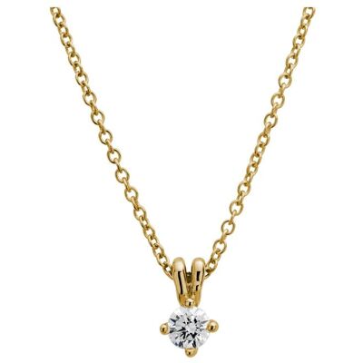 Lyomi Anhänger mit Kette 585/- Gelbgold 1 synth. Diam. 0,50 ct. Gold Einheitsgröße Lyomi Anhänger mit Kette 585/- Gelbgold 1 synth. Diam. 0,50 ct. Gold Einheitsgröße