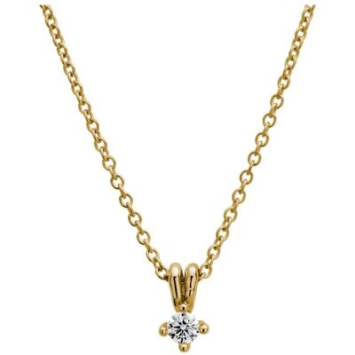 Lyomi Anhänger mit Kette 585/- Gelbgold 1 synth. Diam. 0,25 ct. Gold Einheitsgröße Lyomi Anhänger mit Kette 585/- Gelbgold 1 synth. Diam. 0,25 ct. Gold Einheitsgröße