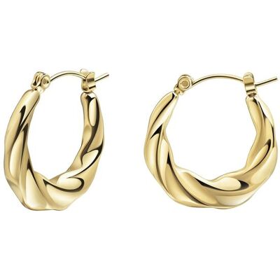 Zeeme Stainless Steel Creolen Edelstahl/PVD gelb beschichtet Gold Einheitsgröße Zeeme Stainless Steel Creolen Edelstahl/PVD gelb beschichtet Gold Einheitsgröße