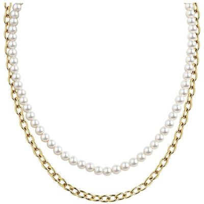 Zeeme Stainless Steel Collier Edelstahl/PVD gelb Perlen Gold Einheitsgröße Zeeme Stainless Steel Collier Edelstahl/PVD gelb Perlen Gold Einheitsgröße