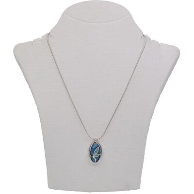 Steuer Modeschmuck Kette Halskette, silberfarben, mit Anhänger Libelle Blau Einheitsgröße Steuer Modeschmuck Kette Halskette, silberfarben, mit Anhänger Libelle Blau Einheitsgröße