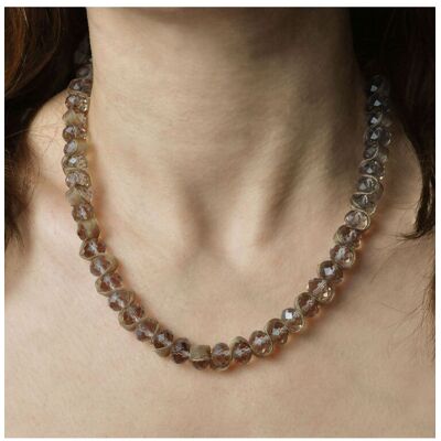 Steuer Modeschmuck Collierkette Halskette aus Glas, cognacfarben Braun Einheitsgröße Steuer Modeschmuck Collierkette Halskette aus Glas, cognacfarben Braun Einheitsgröße