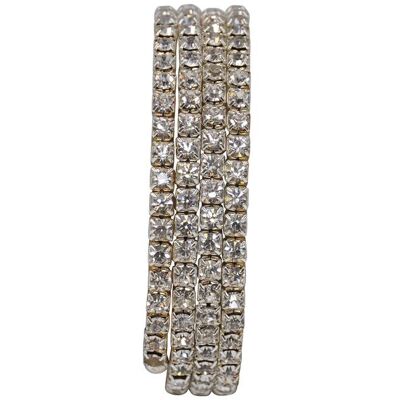Steuer Modeschmuck Armreif Gedrehter Strassarmreif silberfarben Silber Einheitsgröße Steuer Modeschmuck Armreif Gedrehter Strassarmreif silberfarben Silber Einheitsgröße