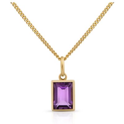Orolino Halskette 585 Gold mit echtem Amethyst 42/45cm lang Gold Einheitsgröße Orolino Halskette 585 Gold mit echtem Amethyst 42/45cm lang Gold Einheitsgröße