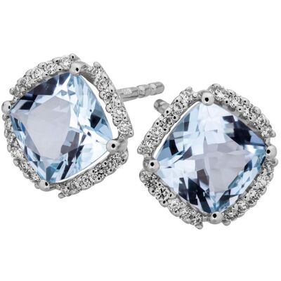 Orolino Ohrringe Gold 585 mit Blautopas (beh.) + 40 Brillanten zus. 0,16ct. Silber Einheitsgröße Orolino Ohrringe Gold 585 mit Blautopas (beh.) + 40 Brillanten zus. 0,16ct. Silber Einheitsgröße