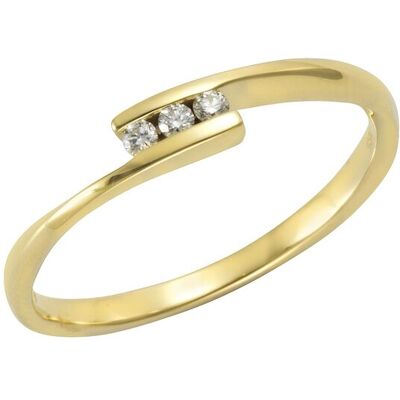 Orolino Ring Gold 585 mit 3x Brillant zus. 0,06ct. Gold L 1/2 Orolino Ring Gold 585 mit 3x Brillant zus. 0,06ct. Gold L 1/2