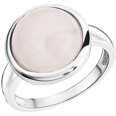 Zeeme Gemstones Ring Silber 925 rhodiniert mit echtem Rosenquarz 12mm Silber L 1/2 Zeeme Gemstones Ring Silber 925 rhodiniert mit echtem Rosenquarz 12mm Silber L 1/2