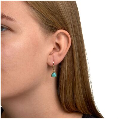 Zeeme Gemstones Ohrringe Silber 925 mit 2x Amazonit Gold Einheitsgröße Zeeme Gemstones Ohrringe Silber 925 mit 2x Amazonit Gold Einheitsgröße