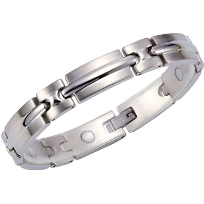 Zeeme Stainless Steel Armband Edelstahl glanz matt 19cm lang Grau Einheitsgröße Zeeme Stainless Steel Armband Edelstahl glanz matt 19cm lang Grau Einheitsgröße