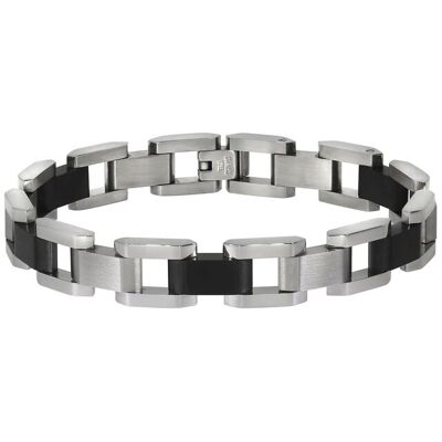 Zeeme Stainless Steel Armband Edelstahl poliert matt zweifarbig schwarz Schwarz Einheitsgröße Zeeme Stainless Steel Armband Edelstahl poliert matt zweifarbig schwarz Schwarz Einheitsgröße