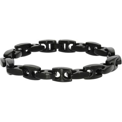 Zeeme Stainless Steel Armband Edelstahl matt glanz schwarz 23,5cm lang Schwarz Einheitsgröße Zeeme Stainless Steel Armband Edelstahl matt glanz schwarz 23,5cm lang Schwarz Einheitsgröße