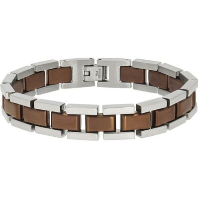 Zeeme Stainless Steel Armband Edelstahl zweifarbig matt glanz 21cm lang Roségold Einheitsgröße Zeeme Stainless Steel Armband Edelstahl zweifarbig matt glanz 21cm lang Roségold Einheitsgröße