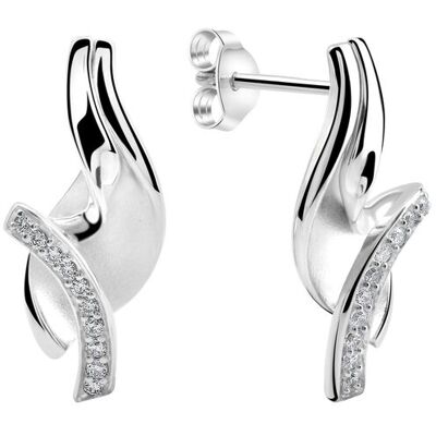 Zeeme Silber Ohrstecker 925/- Sterling Silber rhodiniert Zirkonia Silber Einheitsgröße Zeeme Silber Ohrstecker 925/- Sterling Silber rhodiniert Zirkonia Silber Einheitsgröße
