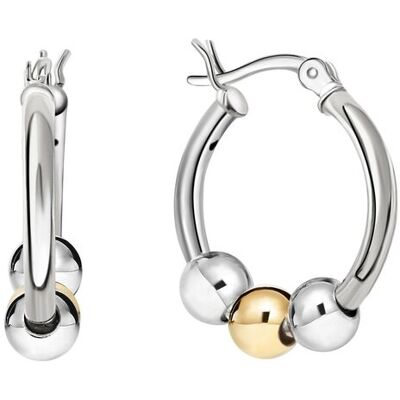 Zeeme Silber Creolen 925/- Sterling Silber rhodiniert/rosé Mehrfarben Einheitsgröße Zeeme Silber Creolen 925/- Sterling Silber rhodiniert/rosé Mehrfarben Einheitsgröße