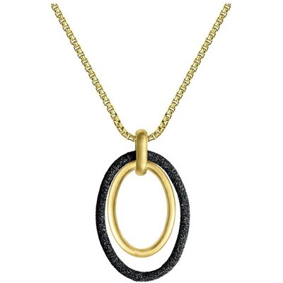 Zeeme Stainless Steel Halskette Edelstahl gelb plattiert mit Stardust grau Gold Einheitsgröße Zeeme Stainless Steel Halskette Edelstahl gelb plattiert mit Stardust grau Gold Einheitsgröße