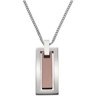 Zeeme Stainless Steel Halskette Edelstahl zweifarbig 50cm lang Grau Einheitsgröße Zeeme Stainless Steel Halskette Edelstahl zweifarbig 50cm lang Grau Einheitsgröße