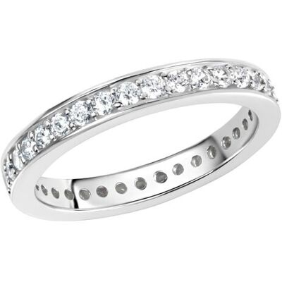 Zeeme Silber Ring 925 Silber Zirkonia weiß Roségold L 1/2 Zeeme Silber Ring 925 Silber Zirkonia weiß Roségold L 1/2
