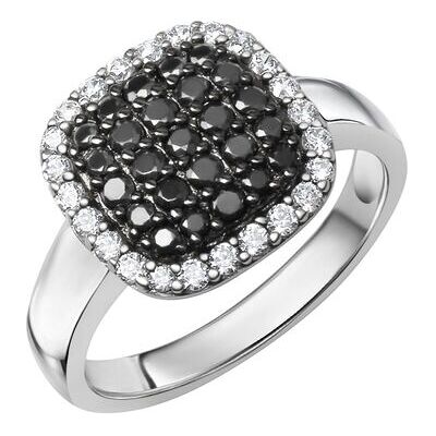 Zeeme Silber Ring 925/- Sterling Silber rhodiniert Zirkonia Silber O 1/2 Zeeme Silber Ring 925/- Sterling Silber rhodiniert Zirkonia Silber O 1/2