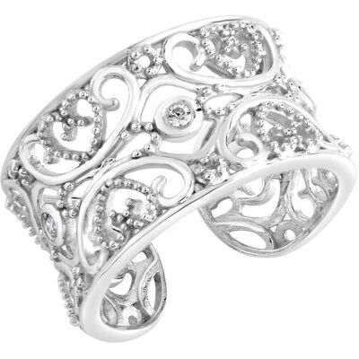 Zeeme Silber Ring Silber 925 rhodiniert Zirkonia weiß Silber Einheitsgröße Zeeme Silber Ring Silber 925 rhodiniert Zirkonia weiß Silber Einheitsgröße