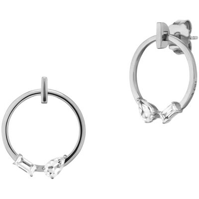 cai Ohrringe 925 Sterling Silber rhodiniert mit Weißtopas Silber Einheitsgröße cai Ohrringe 925 Sterling Silber rhodiniert mit Weißtopas Silber Einheitsgröße