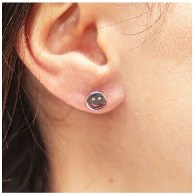 cai Ohrstecker 925/- Sterling Silber rhodiniert Smile Silber Einheitsgröße cai Ohrstecker 925/- Sterling Silber rhodiniert Smile Silber Einheitsgröße