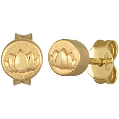 cai Ohrstecker 925/- Sterling Silber vergoldet Lotusblüte Gold Einheitsgröße cai Ohrstecker 925/- Sterling Silber vergoldet Lotusblüte Gold Einheitsgröße