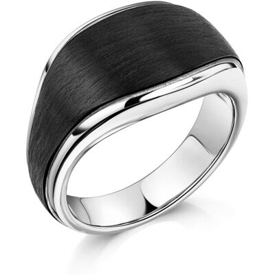 Zeeme Stainless Steel Ring Edelstahl/PVD schwarz Schwarz Q Zeeme Stainless Steel Ring Edelstahl/PVD schwarz Schwarz Q