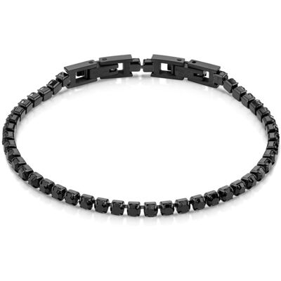 Zeeme Stainless Steel Armband Edelstahl/PVD schwarz Kristalle schwarz Schwarz Einheitsgröße Zeeme Stainless Steel Armband Edelstahl/PVD schwarz Kristalle schwarz Schwarz Einheitsgröße